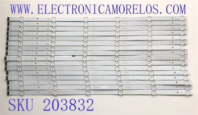 KIT DE LEDS PARA TV SONY (16 PZ) / NUMERO DE PARTE 1-007-328-21 / 206D65 / 6925 / VC1018CE / L206034 / PANEL YDAF065DND01 / MODELO XBR-65X900H / XBR65X900H